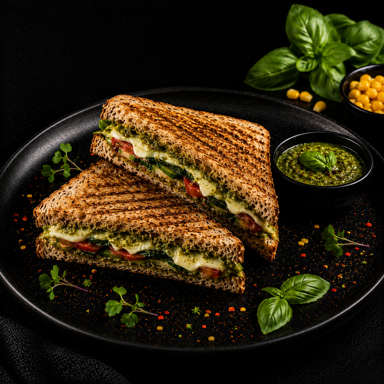 Basil Pesto Sandwich