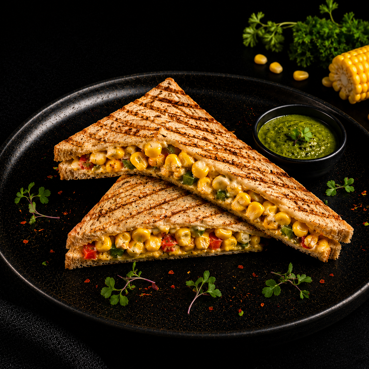 Chatpata Corn Sandwich